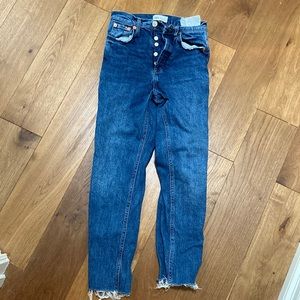 Zara high waisted jeans button fly worn once sz 4